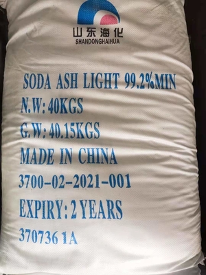 40KG/carbonate de sodium d'Ash Light For Glass Na 2CO3 soude du sac 99,2%