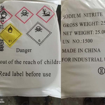 NaNO2 Nitrite de sodium 27 MT / 20 GP 25 KG/ BAG Utilisé comme assistant de teinture