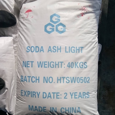 40 kg / BAG Soude de carbonate de sodium Naco3 utilisé dans le verre, l'impression et la teinture