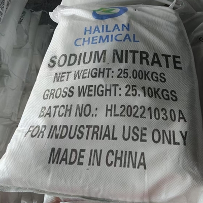NaNO3 nitrate de sodium 27 MT / 20 GP Package 25 KG / BAG Utilisé pour l' inhibiteur de la corrosion
