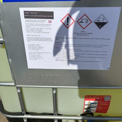 Solution d'hypochlorite de sodium de qualité industrielle NaClO pour un nettoyage et une stérilisation efficaces