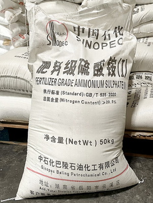 50 kg/BAG Sulfate d'ammonium particule blanche CAS 7783-20-2 utilisé comme nutriment dans l'agriculture